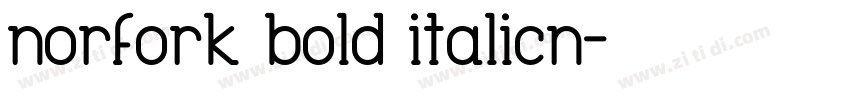 norfork bold italicn字体转换
